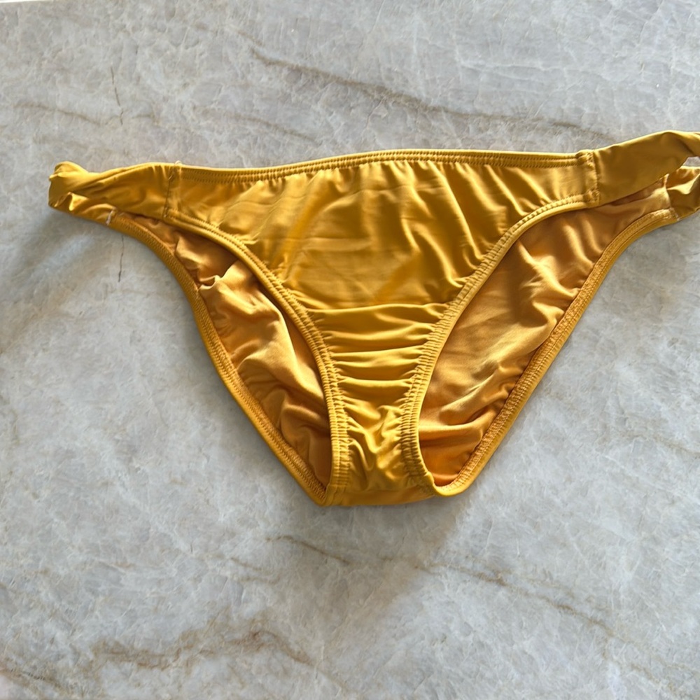 NWT O'Neill Saltwater Solid Swim Essentials‎ Bikini Bottom Mustard Yellow Sz XL